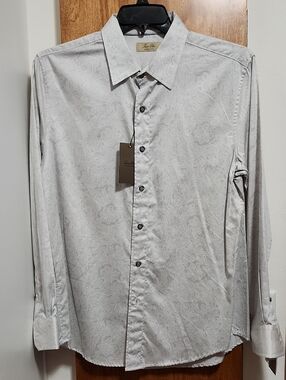 NWT Size L Tasso Elba Slim Fit Men's Dress Shirt